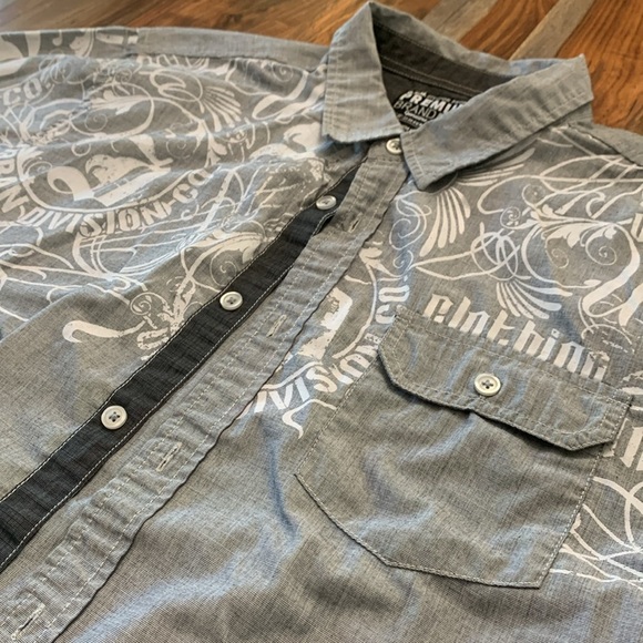 Y2K style DNM division product button up shirt - Picture 3 of 3
